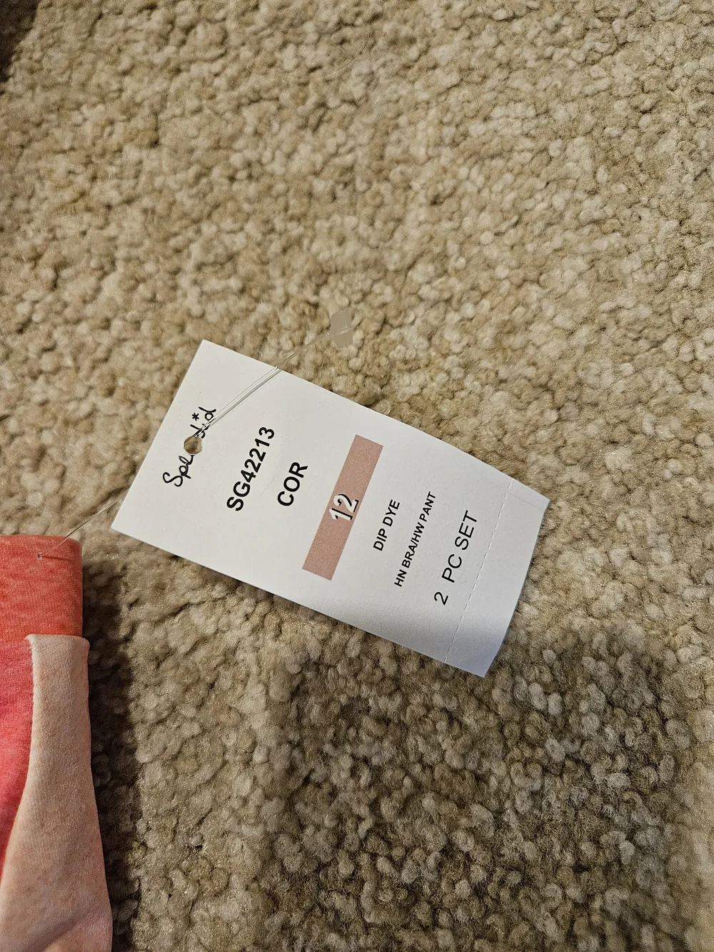 Girls Size 12- Coral-Peach Ombre Two-Piece Swimsuit